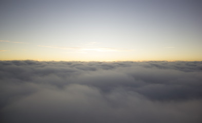 Fototapeta na wymiar Morning Sun on the clouds