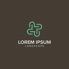 Obraz premium Decoration Letter P logo