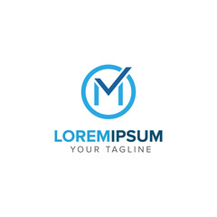Letter M Checklist Logo
