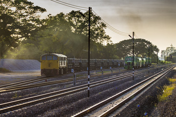 Fototapeta premium Maintenance train of State railway of thailand