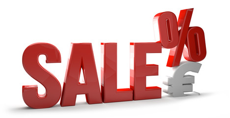 sale percentage shopping 3d render sale symbol