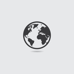 Earth or Globe Vector Icon