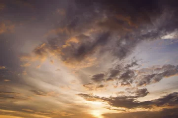 Foto auf Acrylglas Himmel Dramatischer Sonnenuntergangshimmel
