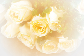 Obraz na płótnie Canvas closeup roses bouquet
