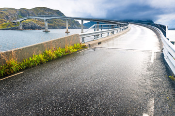 Naklejka premium Runde Bridge. The county of More og Romsdal. Norway.