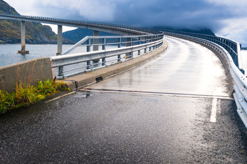 Runde Bridge. The county of More og Romsdal. Norway.