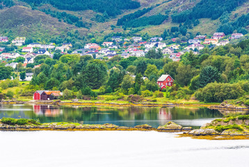 Norwegian village. The county of More og Romsdal. Norway