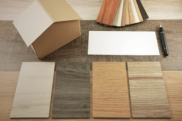 Laminate Wood Concept - Home decorate by wood. Wood Texture on isolate background