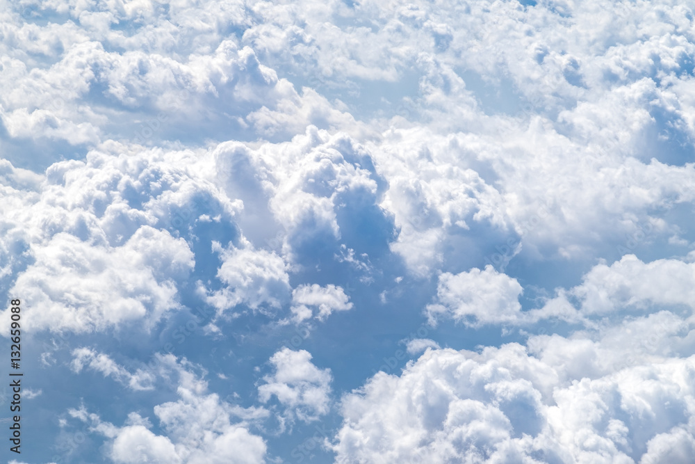 Canvas Prints aerial view of cloud and sky from airplane,nature background