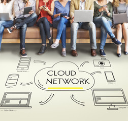 Cloud Sever Transfer Sharing Network Concept
