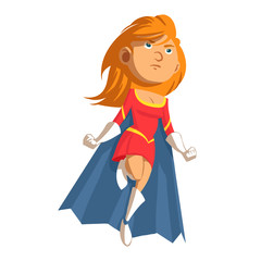 super woman flying illustration design