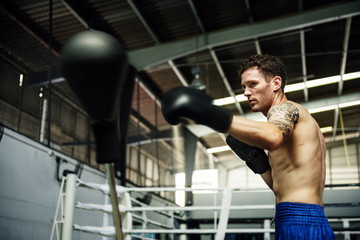 Man Exercise Athletic Boxing Concept