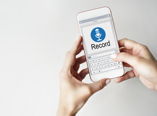 MIcrophone Media Communication Record Icon Concept