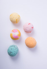 ice cream scoop or ice cream ball on the background.