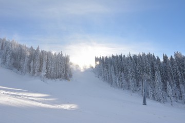 Mountain ski resort, Romania,Transylvania, Brasov, Poiana Brasov