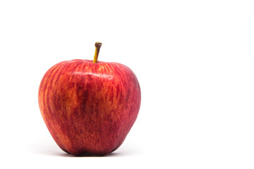 red apple on white background. Healthy fruit