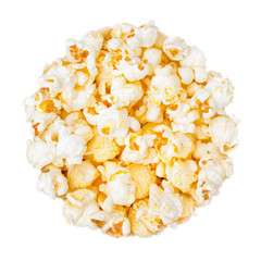 popcorn on white background - obrazy, fototapety, plakaty