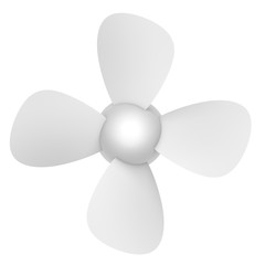fan on white background, 3D rendering