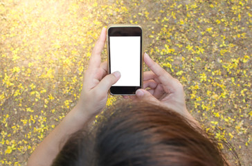 Woman Using a Smart Phone