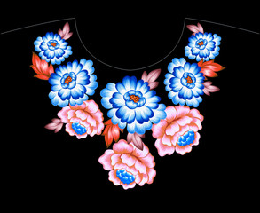 ethnic neck collar design.