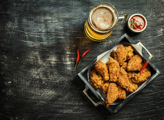 Buffalo style chicken wings