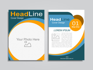 Brochure design layout with place for your data. Vector