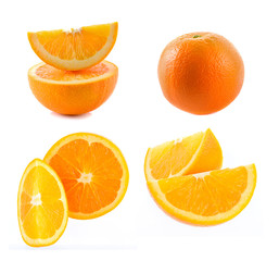 Orange fruit isolated on white background
