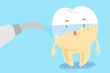 laser teeth with whitening concept