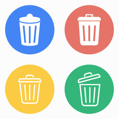Bin icon set.