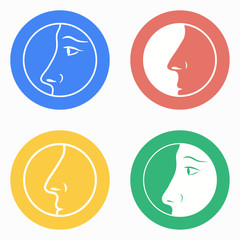 Nose icon set.