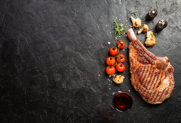 grilled tomahawk beef steak