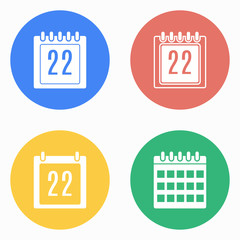 Calendar icon set.