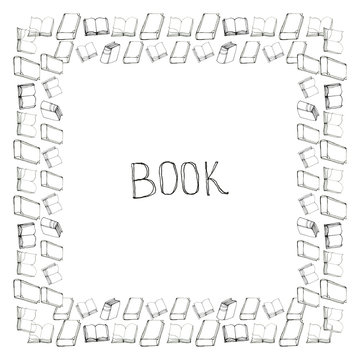 Book doodle frame