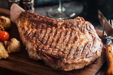 grilled tomahawk beef steak