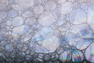 Soap foam macro abstract