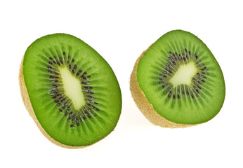 Fototapeta premium Sliced Kiwi fruit isolated on white background