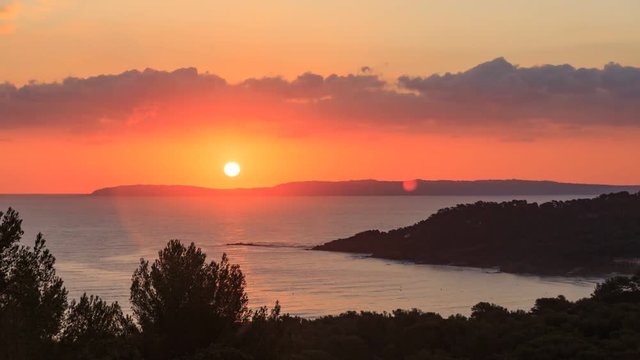 Sunrise in Cote d'Azur France Timelapse