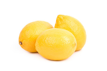 Lemons on a white background