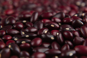 Red kidney beans macro background. Healthy protein food.