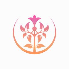 Abstract foliate element.  Deciduous ornament. Pattern.