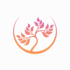 Fototapeta premium Abstract foliate element. Deciduous ornament. Pattern.