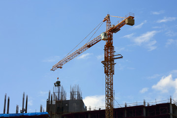 Fototapeta na wymiar construction site building industry with machinery crane