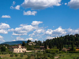 Fototapeta na wymiar Tuscan landscape in Florence, Italy