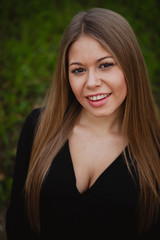 Fototapeta premium Beautiful portrait of a blonde girl