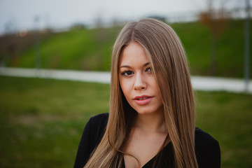 Beautiful portrait of a blonde girl