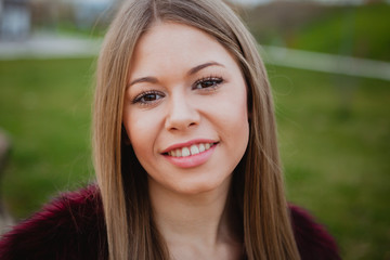 Beautiful portrait of a blonde girl