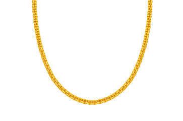 Gold chains isolated
