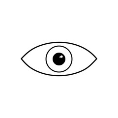 Eye icon vector design isolated on white background
