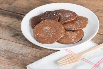 Chocolate pancakes.