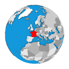 Obraz premium France on globe